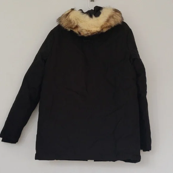 PUREMSX Men's Quilted Jacket Parka Insulated Fur Hooded Heavy Duty Overcoat Sz M - Picture 12 of 16